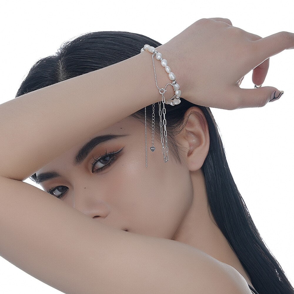 Baroque Pearls Chain Bracelet B1029