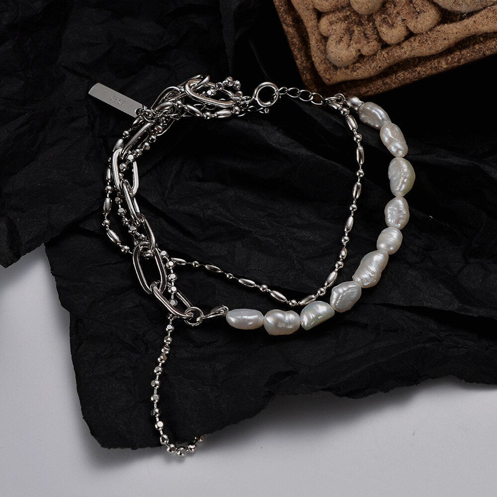 Baroque Pearls Multi Chains Bracelet B1035