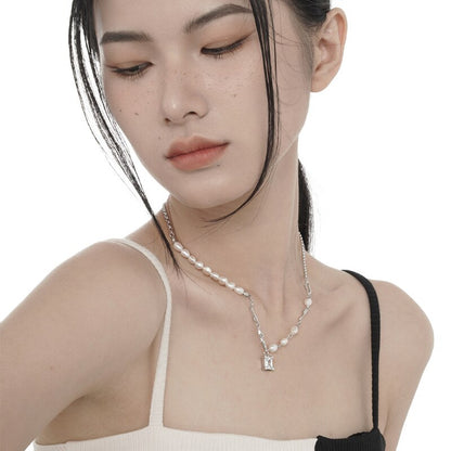 Baroque Pearl Irregular Link Necklace N1043