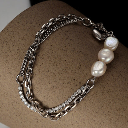 Baroque Pearls Multi Chains Bracelet B1036