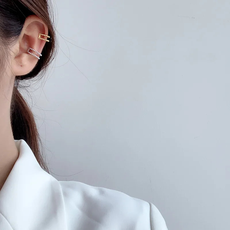 Beaded Wire Clip-on Earring E1102, 1 Piece