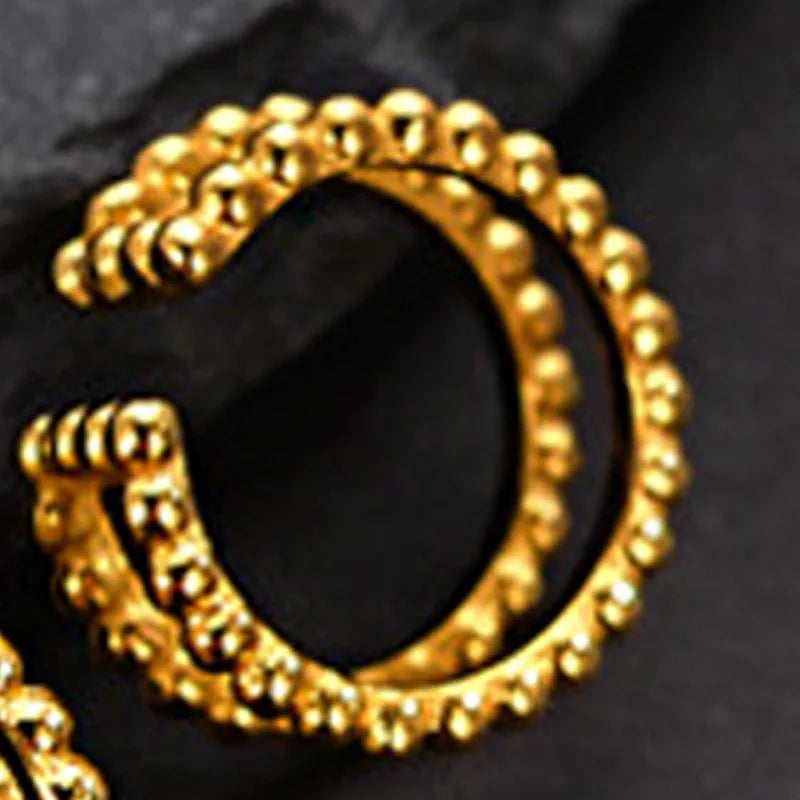 Beaded Wire Clip-on Earring E1102, 1 Piece