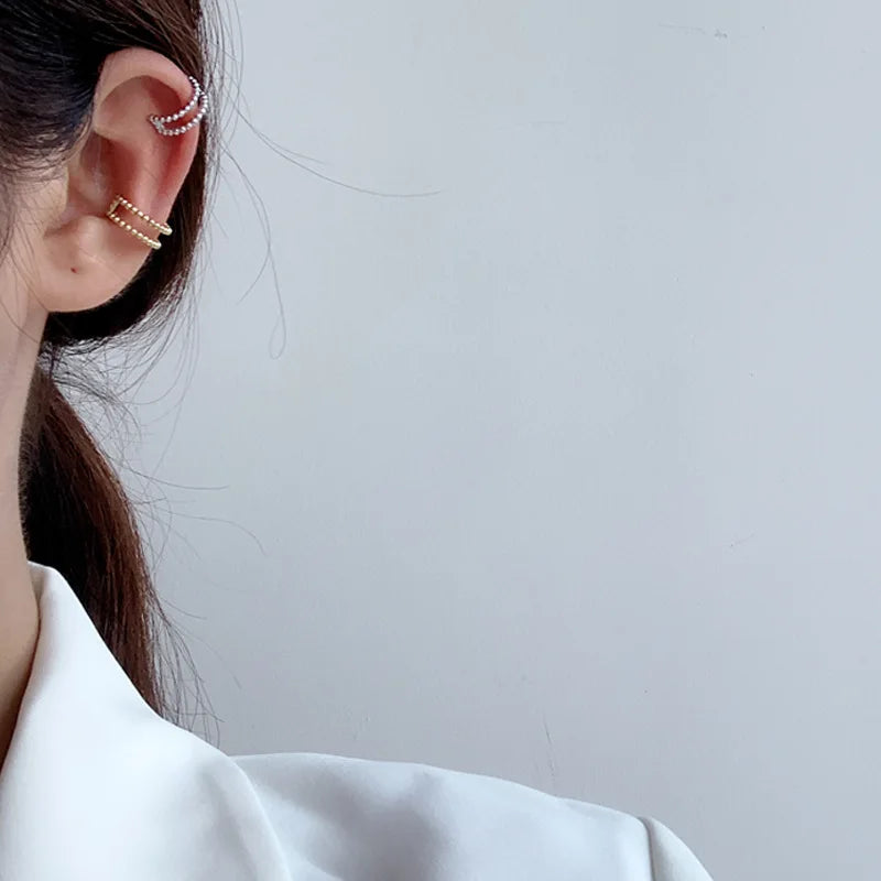 Beaded Wire Clip-on Earring E1102, 1 Piece