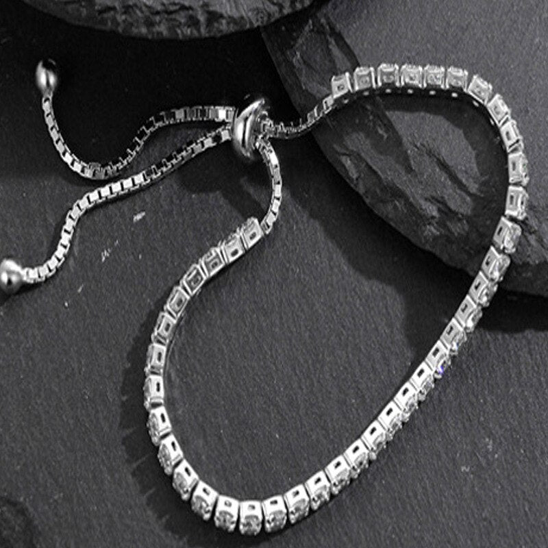 Bling CZ Sliding Chain Bracelet B1013