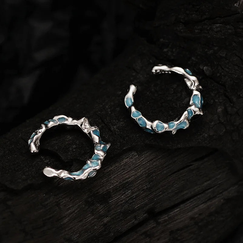 Enamel Bark Effect Ear Cuff E1113, 1 Piece