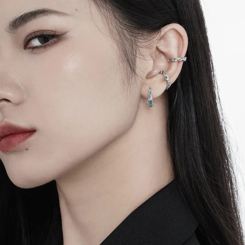 Enamel Bark Effect Ear Cuff E1113, 1 Piece