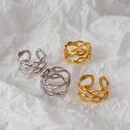 Braided Filigree Clip-on Earring E1099, 1 Piece