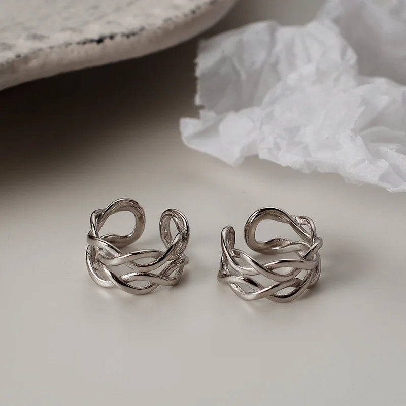 Braided Filigree Clip-on Earring E1099, 1 Piece