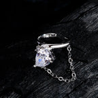 CZ Tassel Chain Earring E1187, 1 Piece