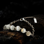 Cat's Eye Drawn Cable Chain Bracelet B1007