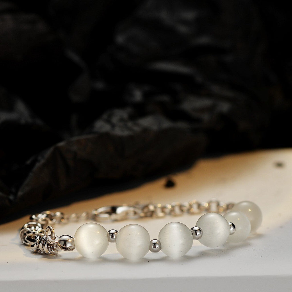 Cat's Eye Drawn Cable Chain Bracelet B1007