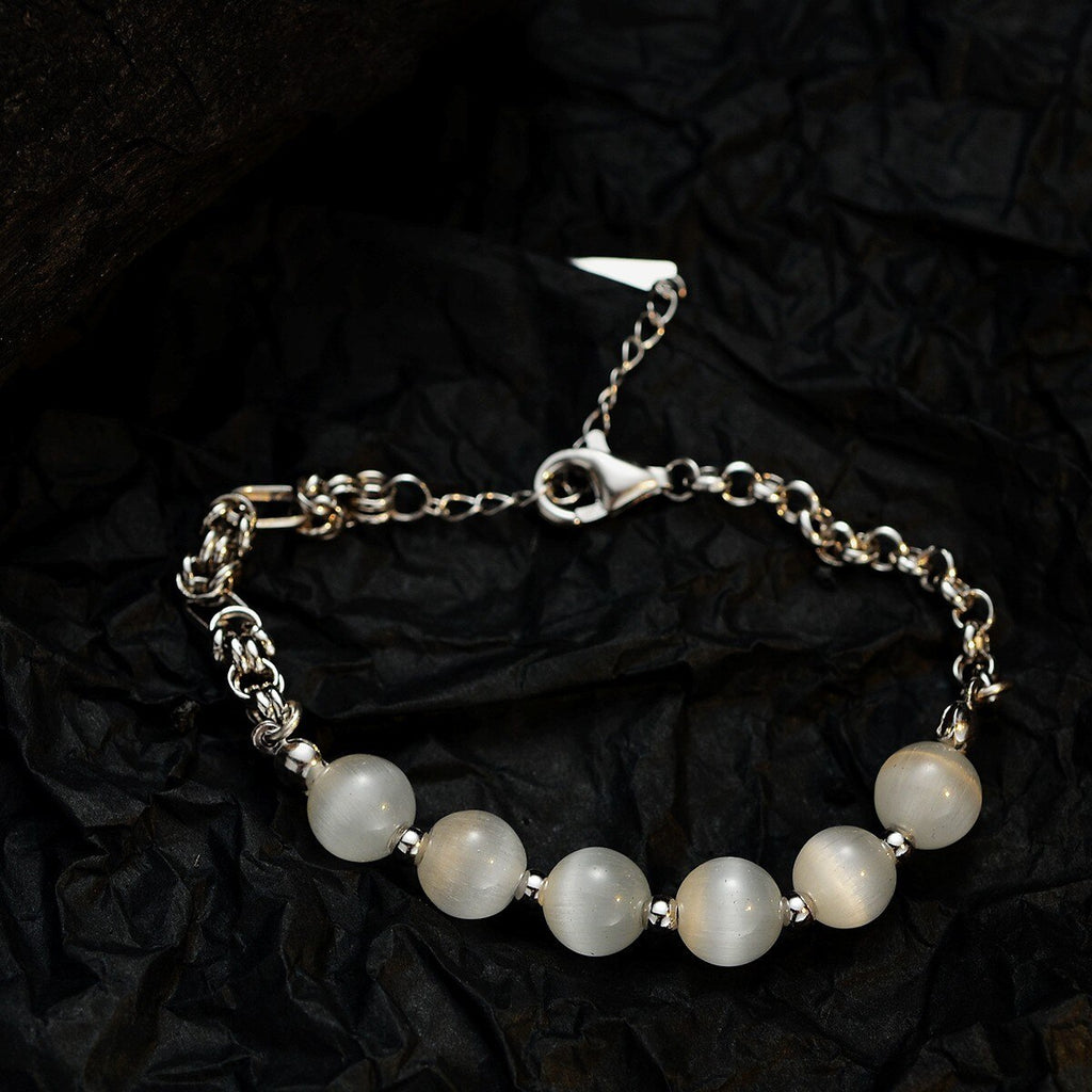 Cat's Eye Drawn Cable Chain Bracelet B1007