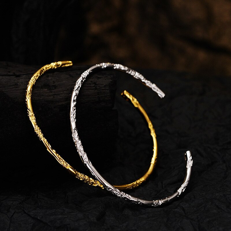 Crinkled Texture Wire Bangle B1051