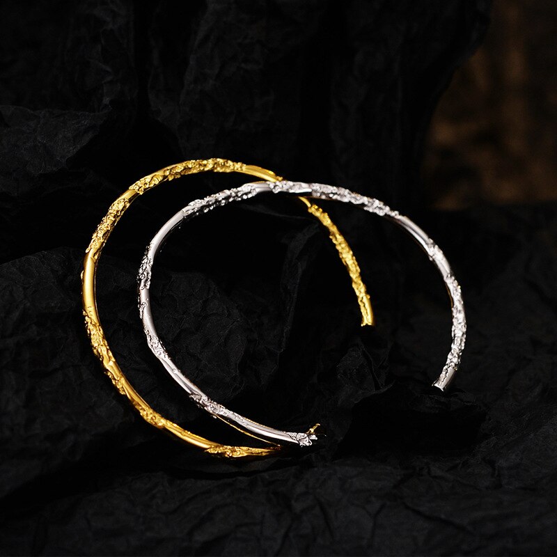 Crinkled Texture Wire Bangle B1051