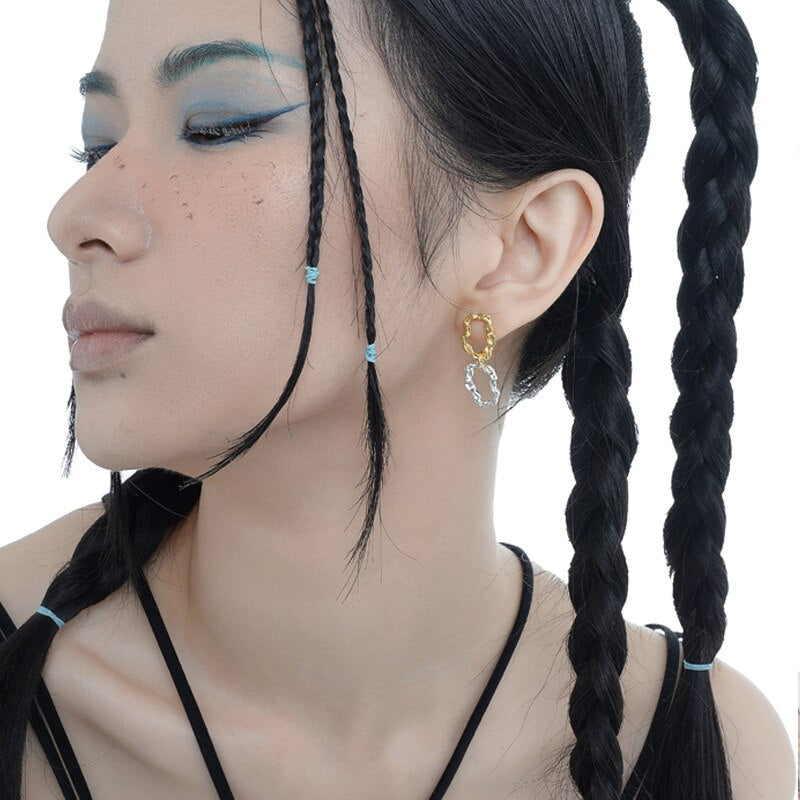 Dried Branch Pattern Ear Studs E1204