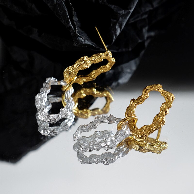 Dried Branch Pattern Ear Studs E1204