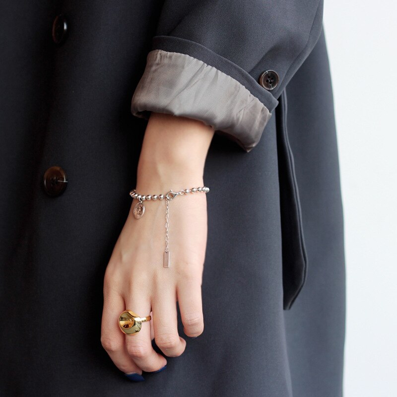 Elizabeth Coin Ball Chain Bracelet B1015