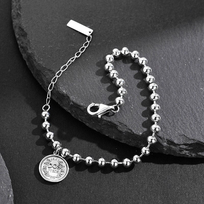 Elizabeth Coin Ball Chain Bracelet B1015
