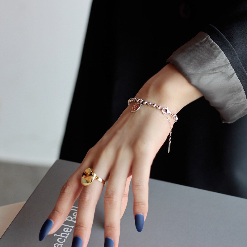 Elizabeth Coin Ball Chain Bracelet B1015