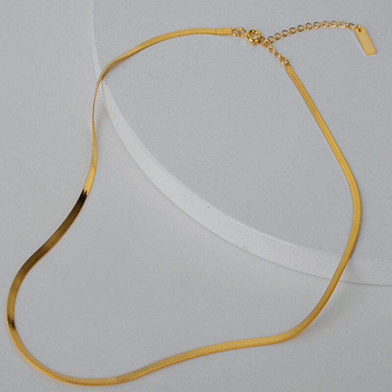Flat Snake Chain Necklace N1020