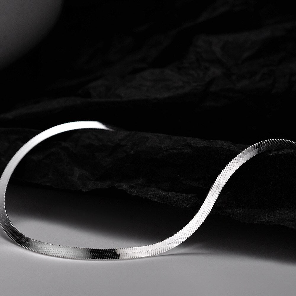 Flat Snake Chain Necklace N1038