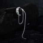 Green CZ Long Chain Earring E1130, 1 Piece