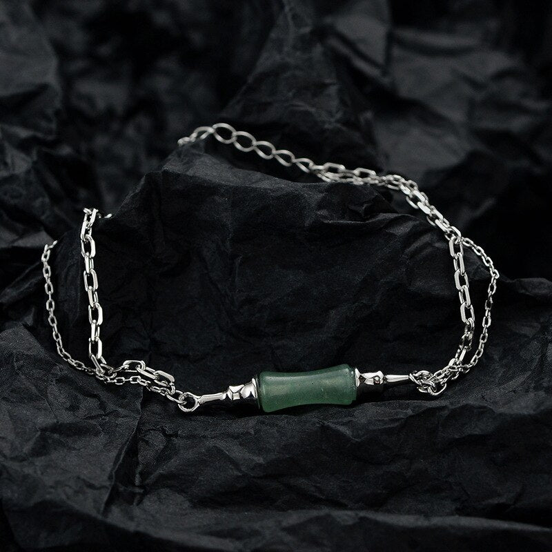 Jade Bamboo Multi Chains Bracelet B1017