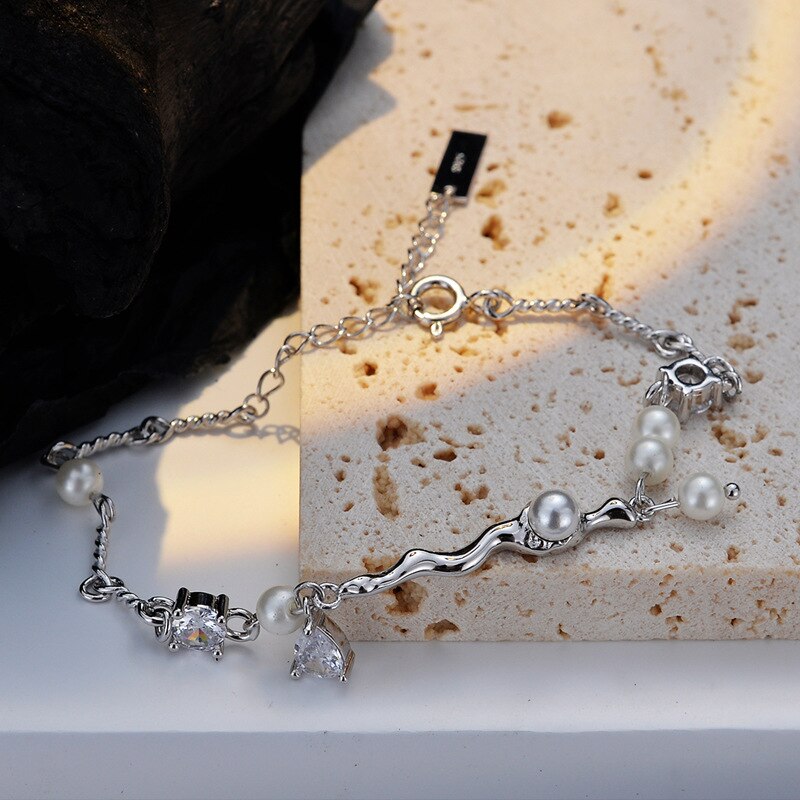 Pearls Multi Chained Bracelet B1019