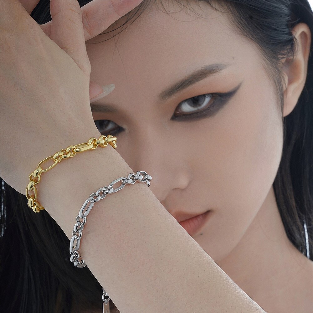 Rolo Chain Statement Bracelet B1042