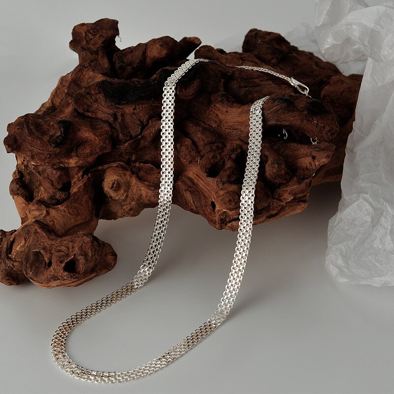 Wide Mesh Chain Necklace N1024