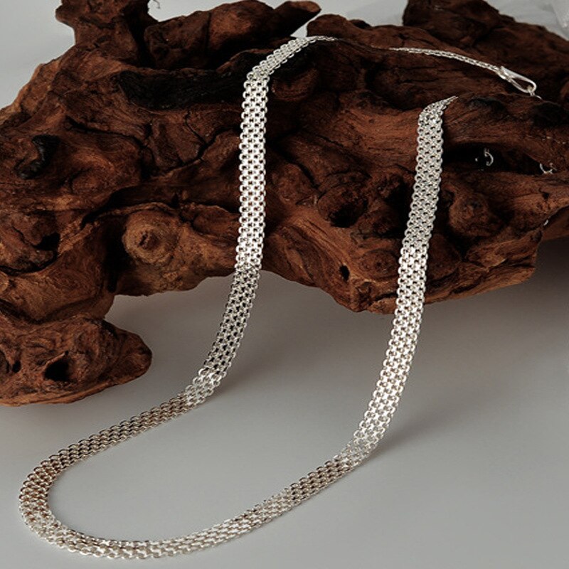 Wide Mesh Chain Necklace N1024