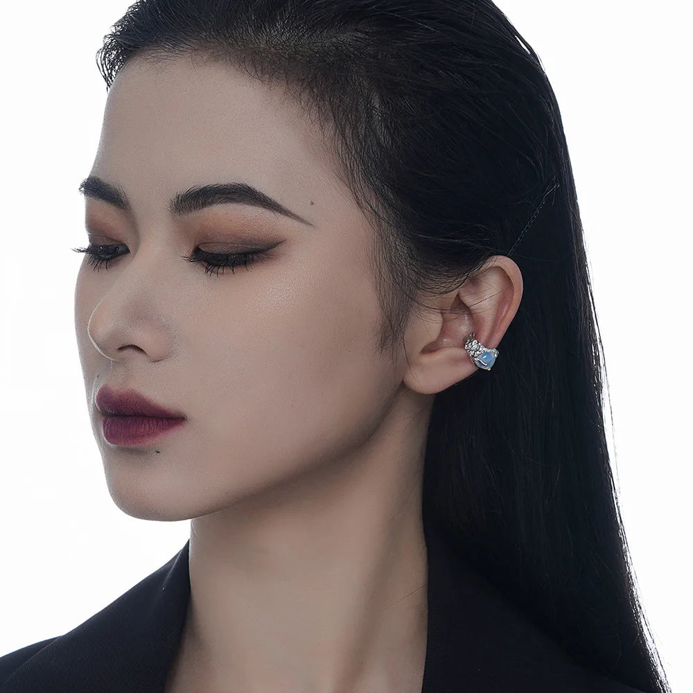 Heart Textured Original Ear Cuff E1183, 1 Piece