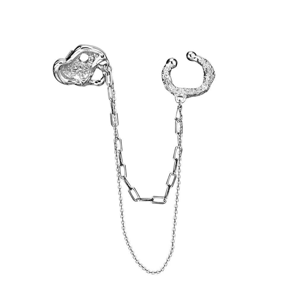 Irregular Long Chain Ear Cuffs E1208, 1 Piece