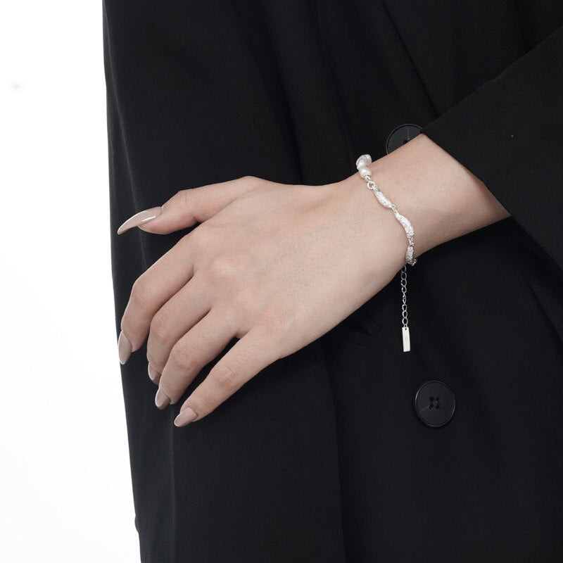 Irregular Links Baroque Pearls Bracelet B1048