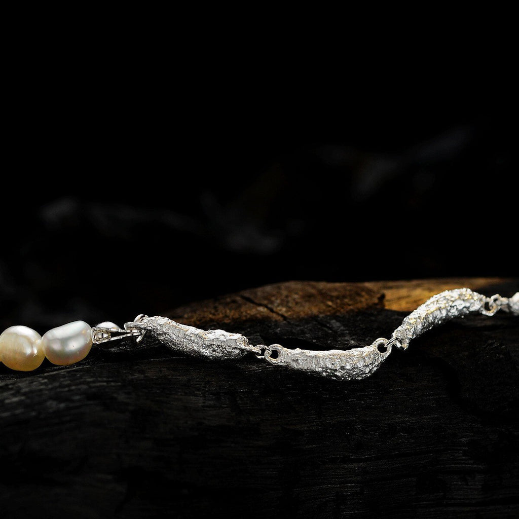 Irregular Links Baroque Pearls Bracelet B1048