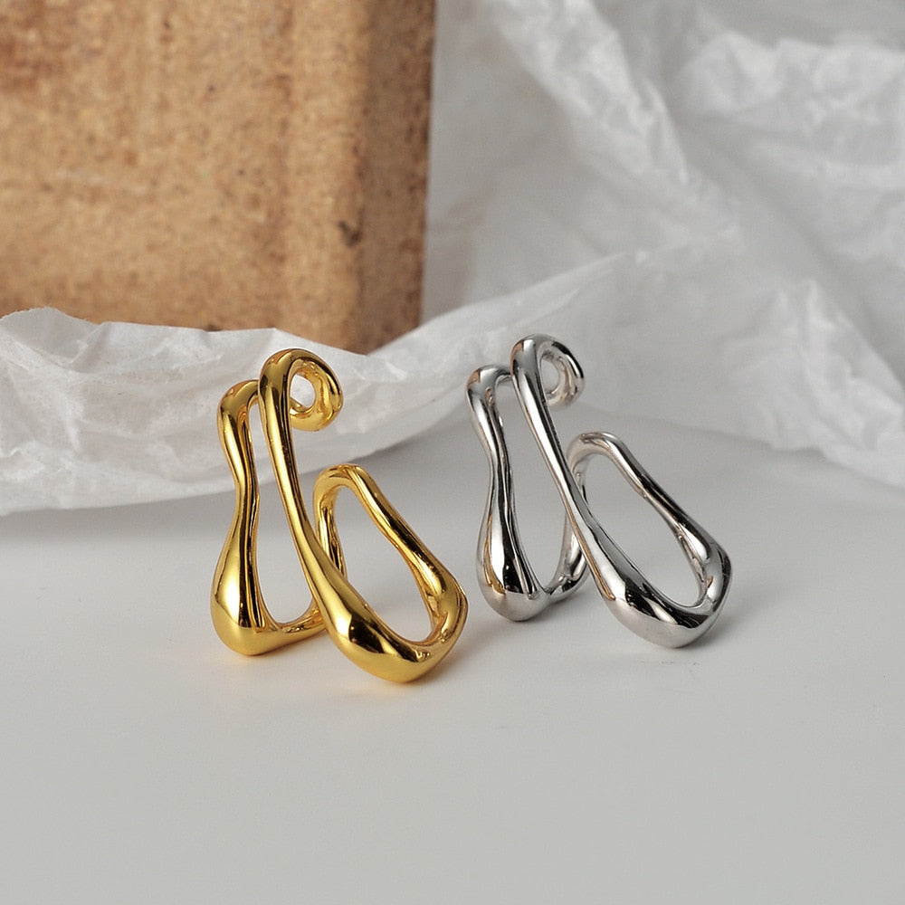 Playful Liquid Ear Cuffs E1196 1 Piece