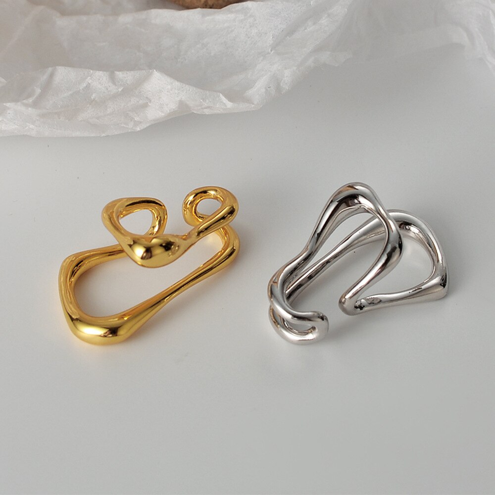 Playful Liquid Ear Cuffs E1196 1 Piece