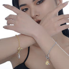 Irregular T-bar Textured Bracelet B1033