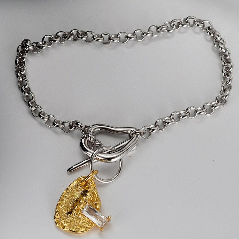 Irregular T-bar Textured Bracelet B1033