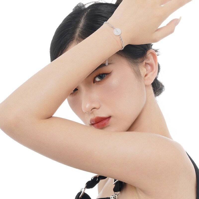 Jade Irregular Drawn Chain Bracelet B1006