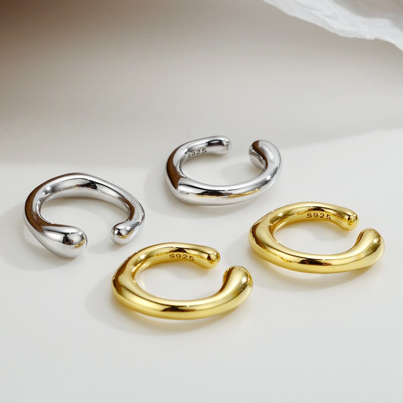 Liquid Open Hoop Earrings E1105 1 Piece