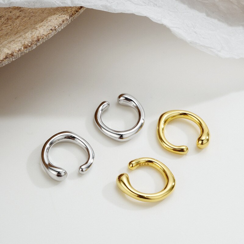 Liquid Open Hoop Earrings E1105 1 Piece