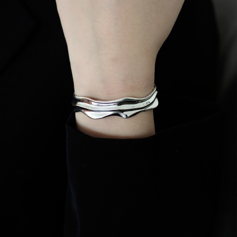 Liquid Pattern Irregular Bangle B1016
