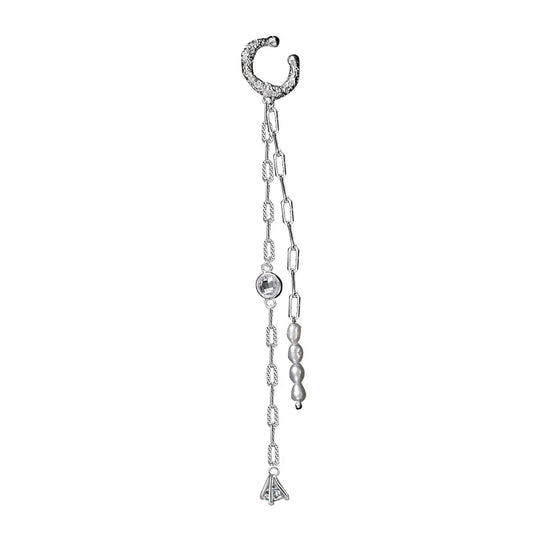 Long Chain Pearls Ear Cuff E1146, 1 Piece