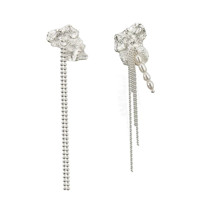 Irregular Pearl Long Chain Earring E1227