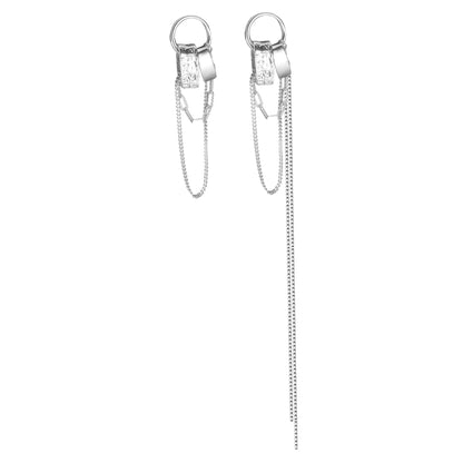Matte Polished Tassel Ear Studs E1186