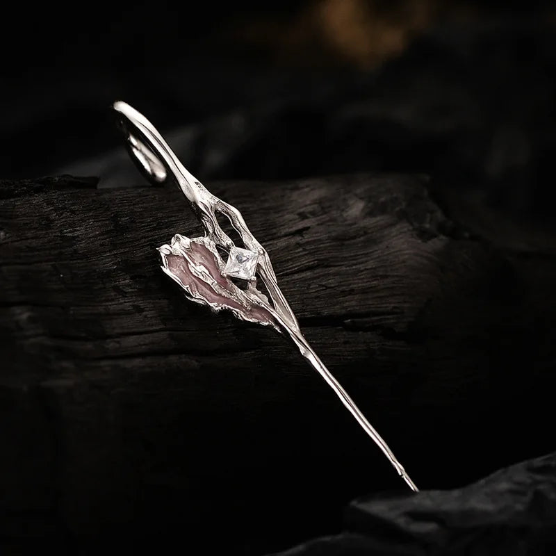 Pink Enamel Ear Cuff E1110, 1 Piece