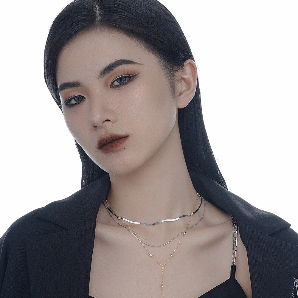 Round Snake Chain Necklace N1015