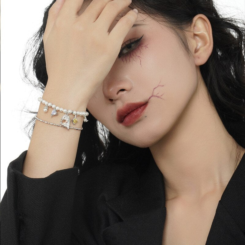 Multi Strand Elf Pearls Bracelet B1001