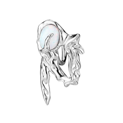 Solitaire Opal Ear Cuff E1151, 1 Piece